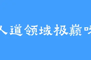 人道领域极巅呀