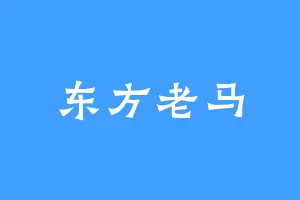 东方老马