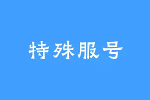 特殊服号