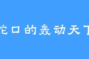 蛇口的轰动天下