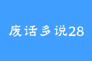 废话多说28