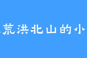 北大荒洪北山的小作家