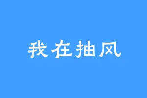 我在抽风