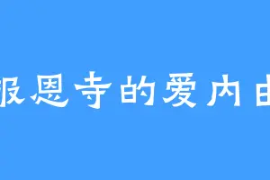 大报恩寺的爱内由美