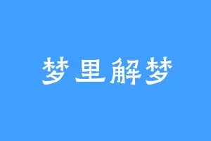 梦里解梦