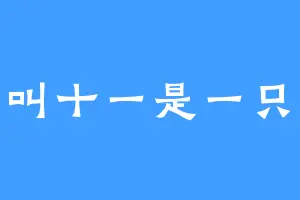 我叫十一是一只喵