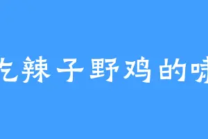 爱吃辣子野鸡的啸海