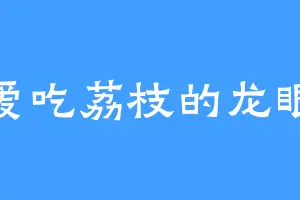 爱吃荔枝的龙眼