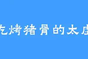 爱吃烤猪骨的太虚龙