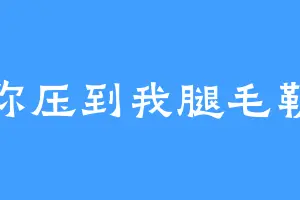 你压到我腿毛勒