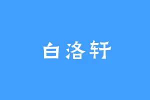 白洛轩