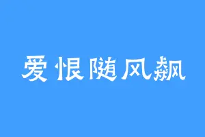 爱恨随风飙