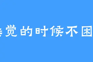 我睡觉的时候不困ZzZ