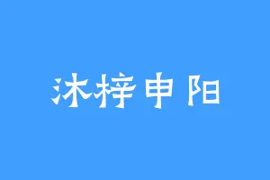 沐梓申阳