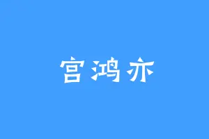 宫鸿亦