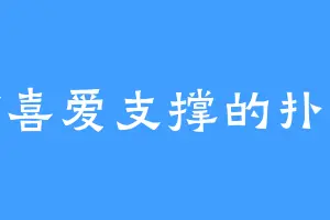 靠喜爱支撑的扑街