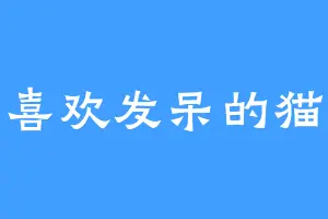 喜欢发呆的猫