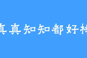 真真知知都好棒