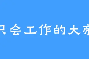 只会工作的大帝