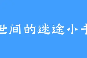 尘世间的迷途小书童