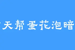 炸天帮蛋花泡暗星