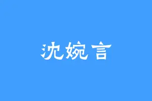 沈婉言