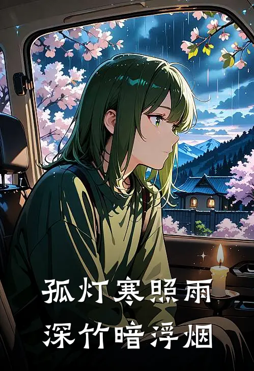 孤灯寒照雨,深竹暗浮烟