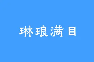 琳琅满目