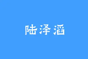 陆泽滔